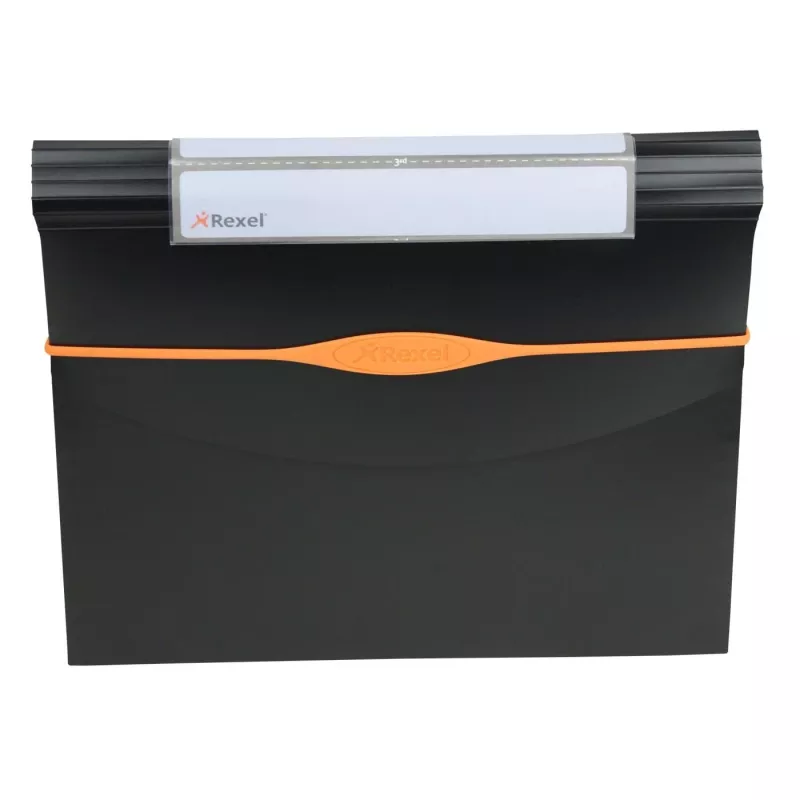 Rexel Optima Expander 13 Part Black, Black, Polypropylene (PP), 500 sheets, A4, 45 mm, 325 mm