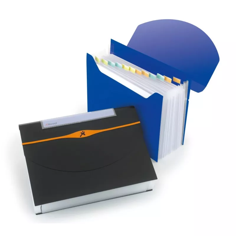 Rexel Optima Expander 13 Part Black, Black, Polypropylene (PP), 500 sheets, A4, 45 mm, 325 mm