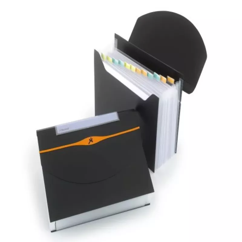 Rexel Optima Expander 13 Part Black, Black, Polypropylene (PP), 500 sheets, A4, 45 mm, 325 mm