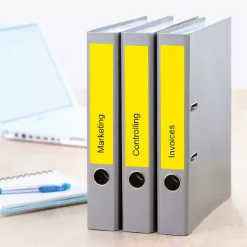 File labels HERMA A4 192x38 mm yellow paper matt opaque 140 pcs