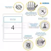 Self-adhesive printer label HERMA File labels A4 192x61 mm