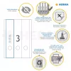 File labels HERMA A4 61x297 mm white paper matt opaque 75 pcs