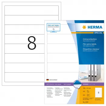 Self-adhesive printer label HERMA File labels A4 192x34 mm