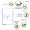 File labels HERMA 5159 A4 59x297 mm white paper matt opaque