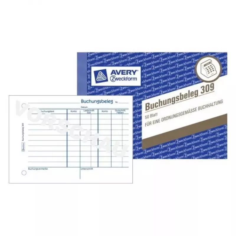 Administration Book Avery 309 Blue White