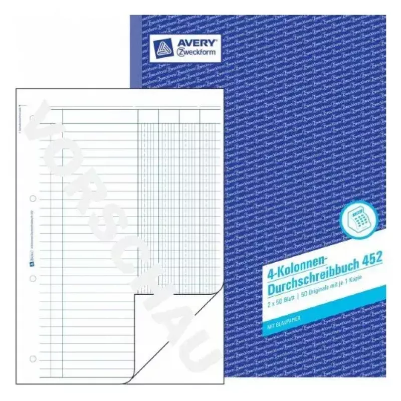 Administration Book Avery 452 Blue White