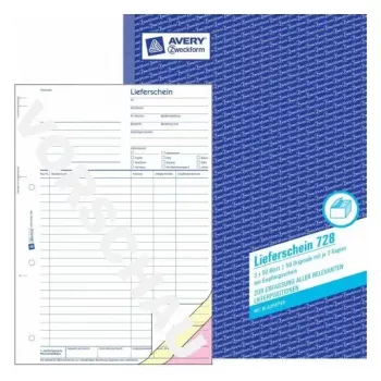 Administration Book Avery 728 Blue Multicolour White