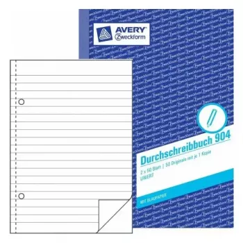 Writing Notebook A5 Avery 904 50 Sheets Blue White