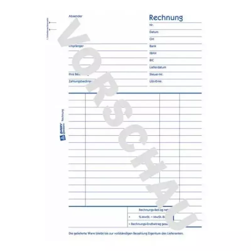 Administration Book Avery 1230 Blue White