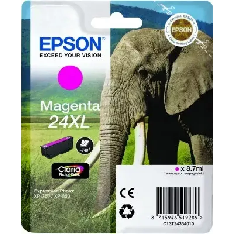Cartridge EPSON Ink No 24XL MAGENTA C13T24334011 C13T24334010