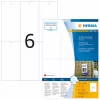 Robust tags HERMA A4 70x148.5 mm white paper/film perforated non-adhesive 600 pcs