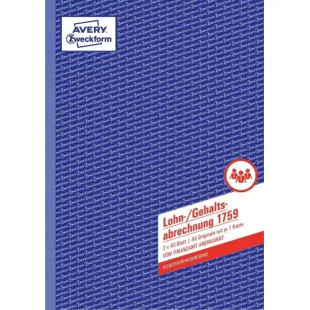 Accounting form/book AVERY 1759 A4 40 pages