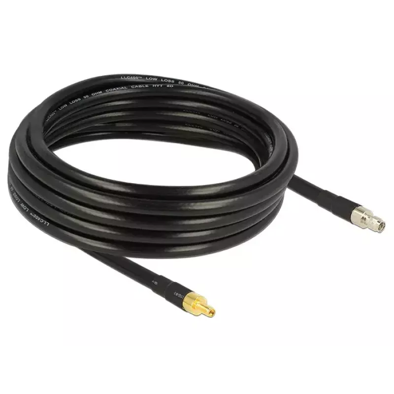 Coaxial Cable DeLOCK 5m SMA/SMA CFD400 LLC400 Black