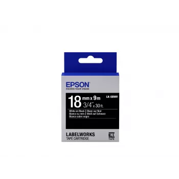 Epson Label Cartridge Vivid LK-5BWV White/Black 18mm (9m)