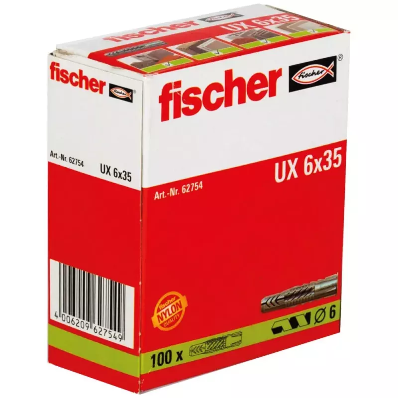 Wall plug Fischer 62754 screw anchor 35 mm
