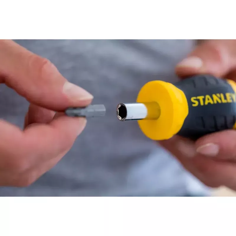 Screwdriver Stanley Stubby Multibit Ratcheting 0-66-358