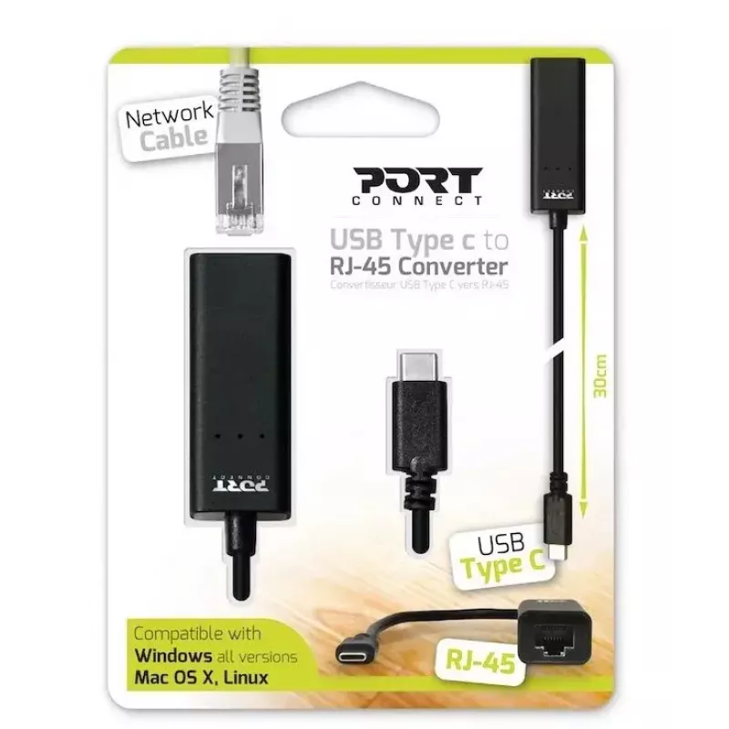 Laptop Dock Port Designs 900126 USB Black 0.3m