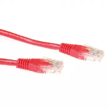 ACT Red 1.5 meter U/UTP CAT6 patch cable with RJ45 connectors