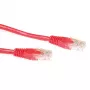 ACT Red 1.5 meter U/UTP CAT6 patch cable with RJ45 connectors