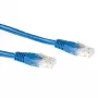ACT Blue 0.5 meter U/UTP CAT6 patch cable with RJ45 connectors