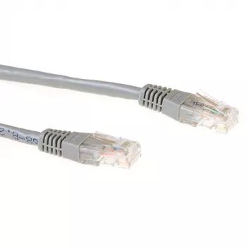 ACT Grey 5 meter LSZH U/UTP CAT6 patch cable with RJ45 connectors