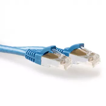 ACT Blue 25 meter LSZH SFTP CAT6A patch cable snagless with RJ45 connectors