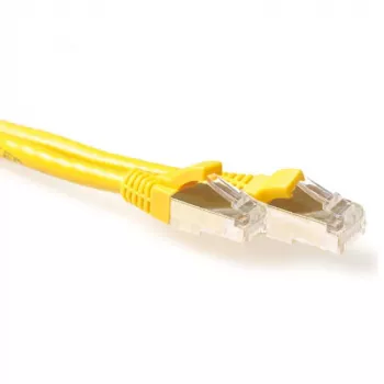 ACT Yellow 0.5 meter LSZH SFTP CAT6A patch cable snagless with RJ45 connectors