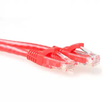 ACT Red 7 meter U/UTP CAT6A patch cable snagless with RJ45 connectors