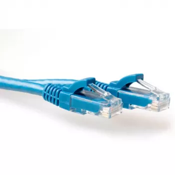 ACT Blue 10 meter U/UTP CAT6A patch cable snagless with RJ45 connectors