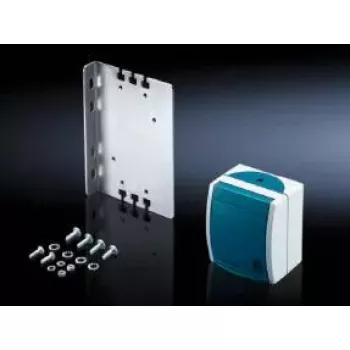 Outlet box Rittal DK 7280.100 Type D (UK) — blue/white, service outlet for cabinet frame