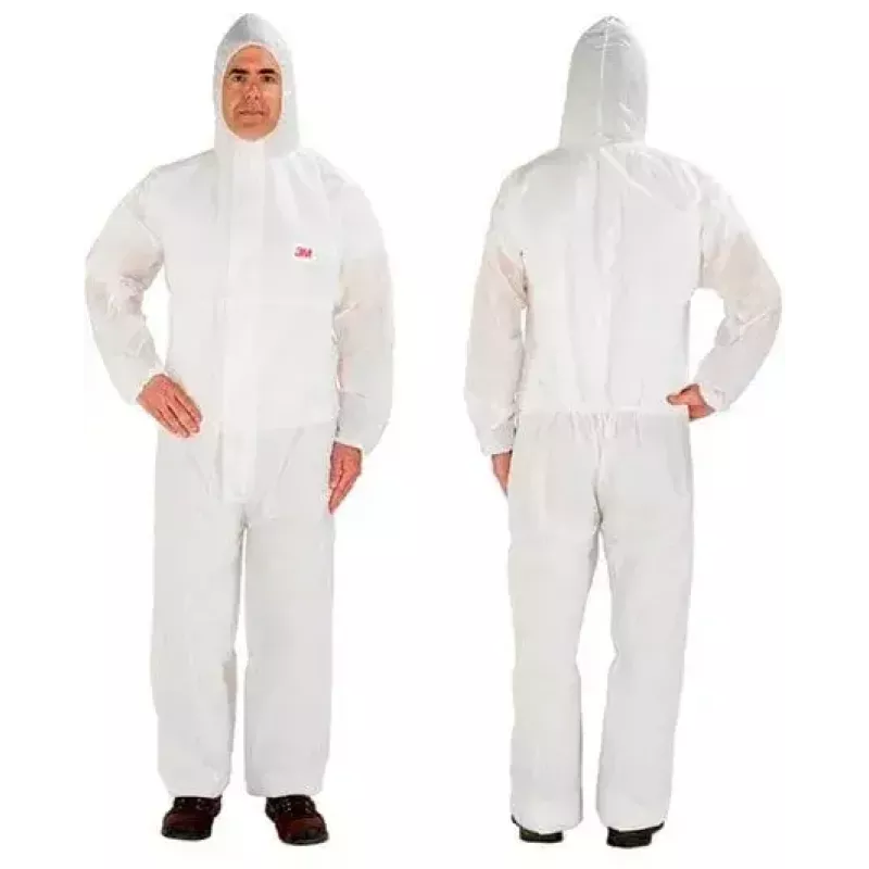 Protective Coverall 3M 4515 White XXL SMS Material Adult