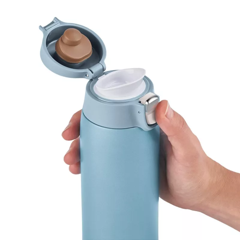 EMSA Light Mug 400 ml Blue Stainless Steel Lid Polypropylene