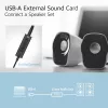ACT AC9360 audio card USB 3.5 mm headphone connectivity 4 buttons