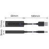 ACT AC9360 audio card USB 3.5 mm headphone connectivity 4 buttons