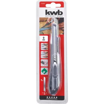 Utility knife KWB 014409 Black Snap-off blade 9 mm