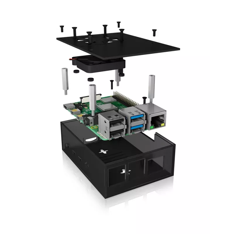ICY BOX IB-RP108 Case Anthracite, Black