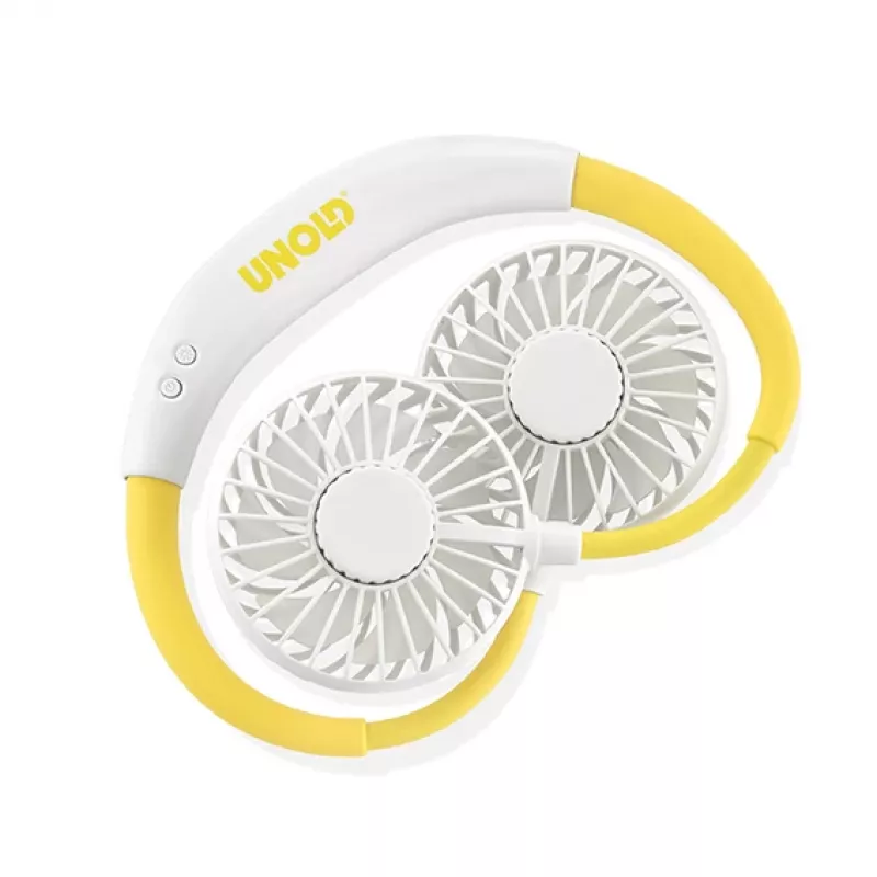 Unold Neck Fan Breezy White, White, Yellow, 2 fan(s), 8 h, Neck fan, White, 1 pc(s)