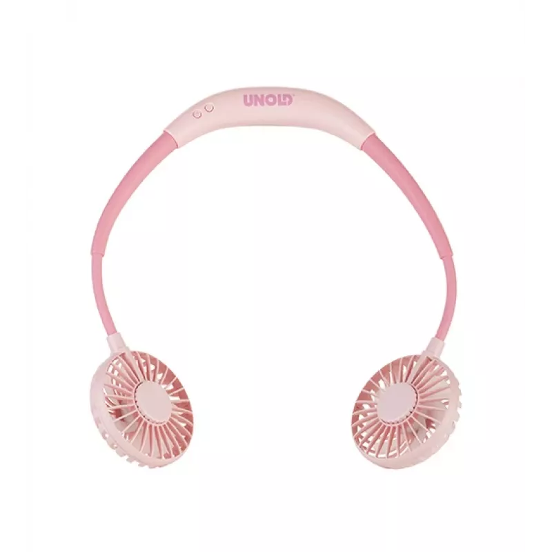 Unold Neck Fan Breezy Pink, Pink, 2 fan(s), 8 h, Neck fan, White, 1 pc(s)