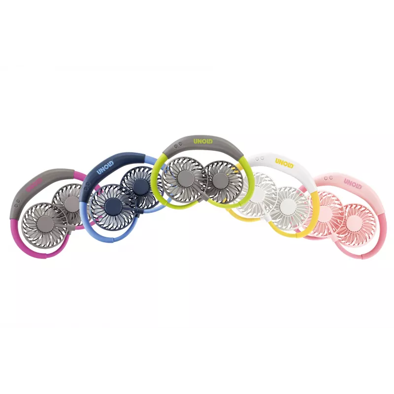 Unold Neck Fan Breezy Anthracite, Anthracite, Purple, 2 fan(s), 8 h, Neck fan, White, 1 pc(s)