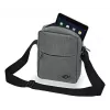 Messenger bag WEDO 59 350512 — Polyester grey unisex shoulder/handbag, zipper closure