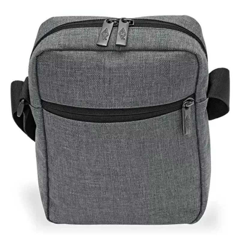Messenger bag WEDO 59 350512 — Polyester grey unisex shoulder/handbag, zipper closure