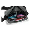 Messenger bag WEDO 59 350512 — Polyester grey unisex shoulder/handbag, zipper closure