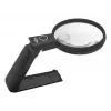 Handheld LED Magnifier WEDO 271 7565 — 5× Magnification, Battery Powered, Black/White