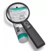 Handheld LED Magnifier WEDO 271 7565 — 5× Magnification, Battery Powered, Black/White