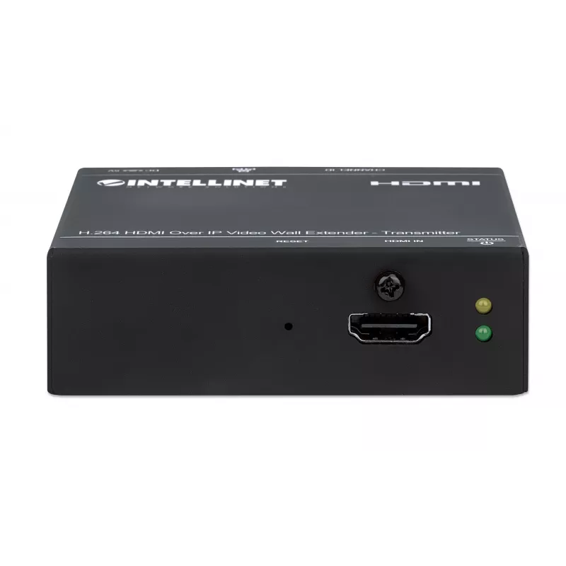Intellinet H.264 HDMI Over IP Video Wall Extender - Transmitter Distributes an H.264-compressed 1080p HDMI Signal up to 500 m (1,640 ft.) Over a Network; Video Wall, Unicast & Multicast Streaming; Mountable, Black