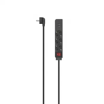 Hama 00223182 power extension 1.4 m 3 AC outlet(s) Indoor Black