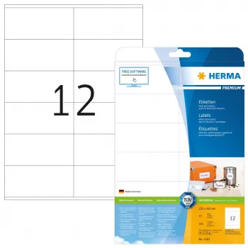 Self-adhesive printer label HERMA Premium A4 105x48 mm 300 pcs