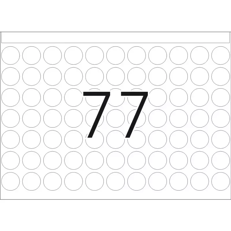 Labels for printing presses HERMA DP1 Ø 13 mm round blue paper matt
