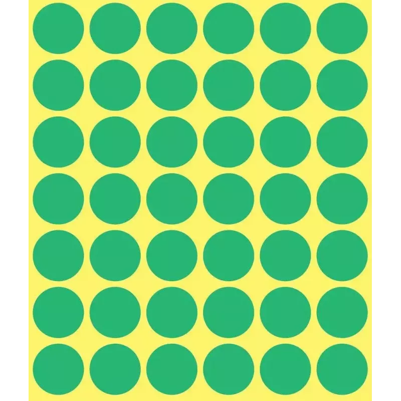Colour Coding Dots, Avery, Green