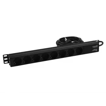 Power Distribution Unit Eurolite 30240215 8 AC Outlets 1U Black